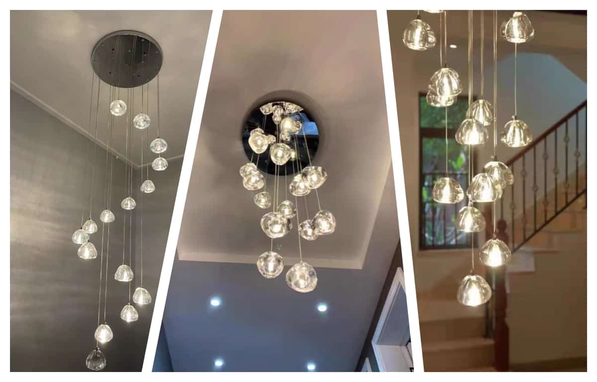 DIY Glass Chandelier Projects: Light Up Your Home with Creativity! 12 Glass bead light fixture inspiration